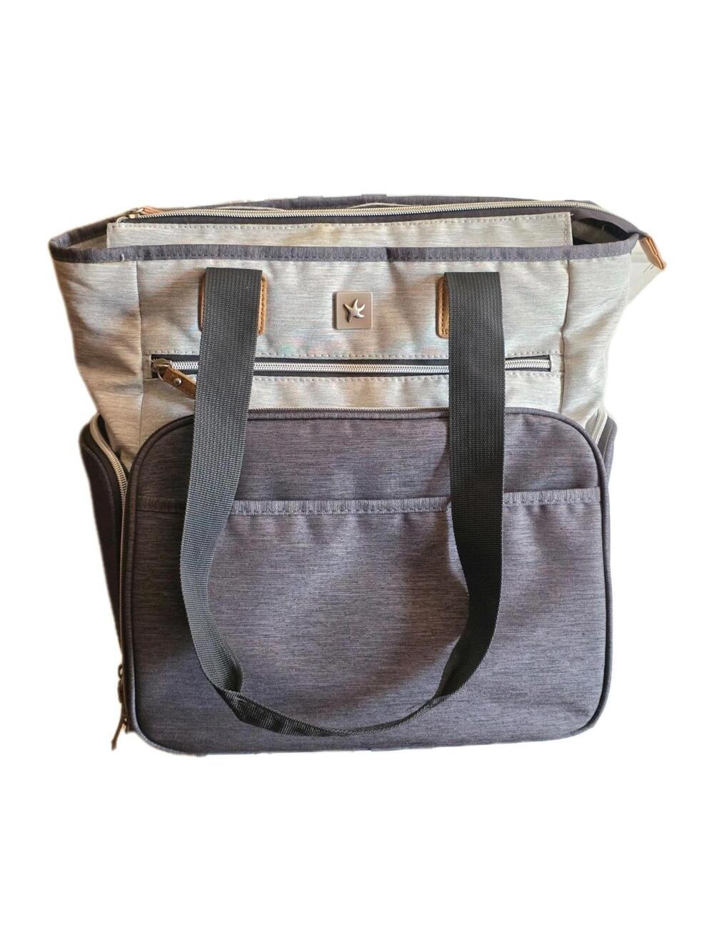 Bananafish Breast Pump And Accessory Backpack Diaper Bag Convertible Gray